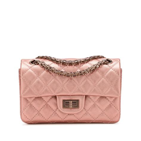 chanel bag rose gold|chanel bag gold hardware.